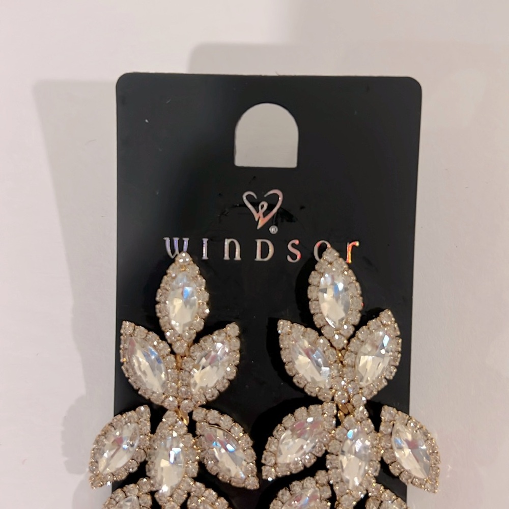 Windsor Gold and Silver Leaf Earrings - Picture 6 of 7